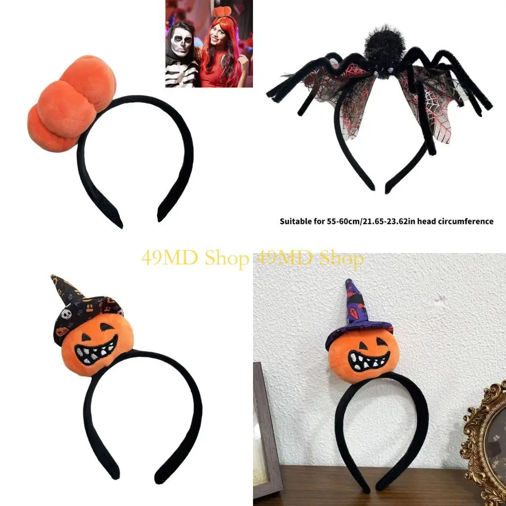 49MD Soft Polyester Halloween Headpiece Comfortable Lightweight For Parties Costumes