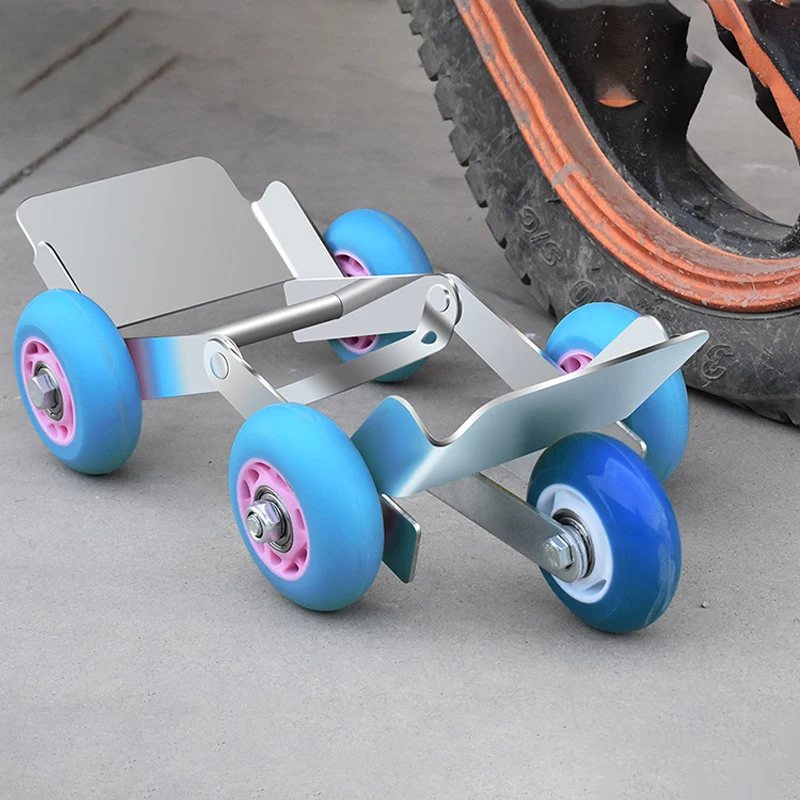 Flat Tire Wheel Dolly – Heavy-Duty Car Mover & Motorcycle Skates. Portable Emergency Roller for Electric Vehicle Trailer Rescue