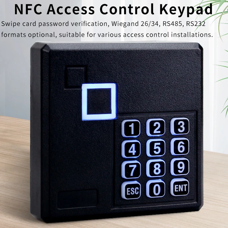 Picture 3: NFC Access Control Keyboard, 13.56Mhz Mifare RFID Card Reader, Wiegand26/34, RS485,RS232,TTL Format For Access Control Systems
