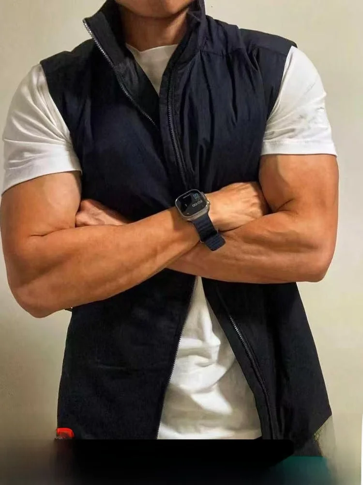 

Tech Cotton Lightweight Warm Outdoor ex Stand Collar Vest 20gm² Water-Resistant Breathable Comfortable Cotton Vest