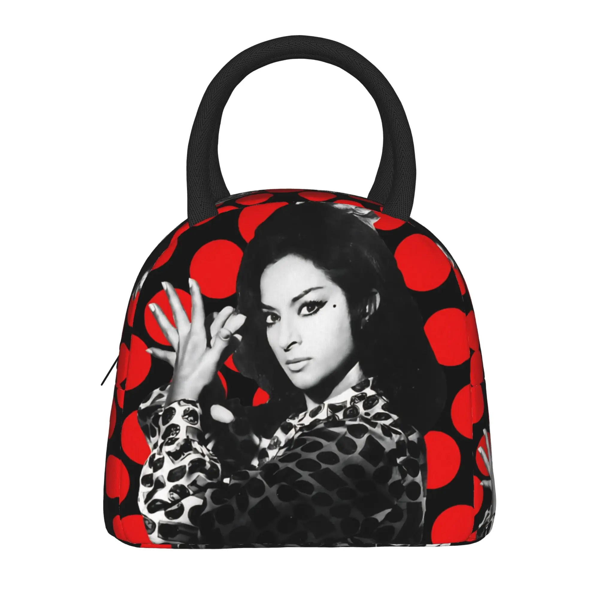 Lola Flores Spanish Dancer Lunch Bag Kawaii Lunch Box Outdoor Picnic  Zipper Thermal Lunch Bags For Child Oxford Cooler Bag