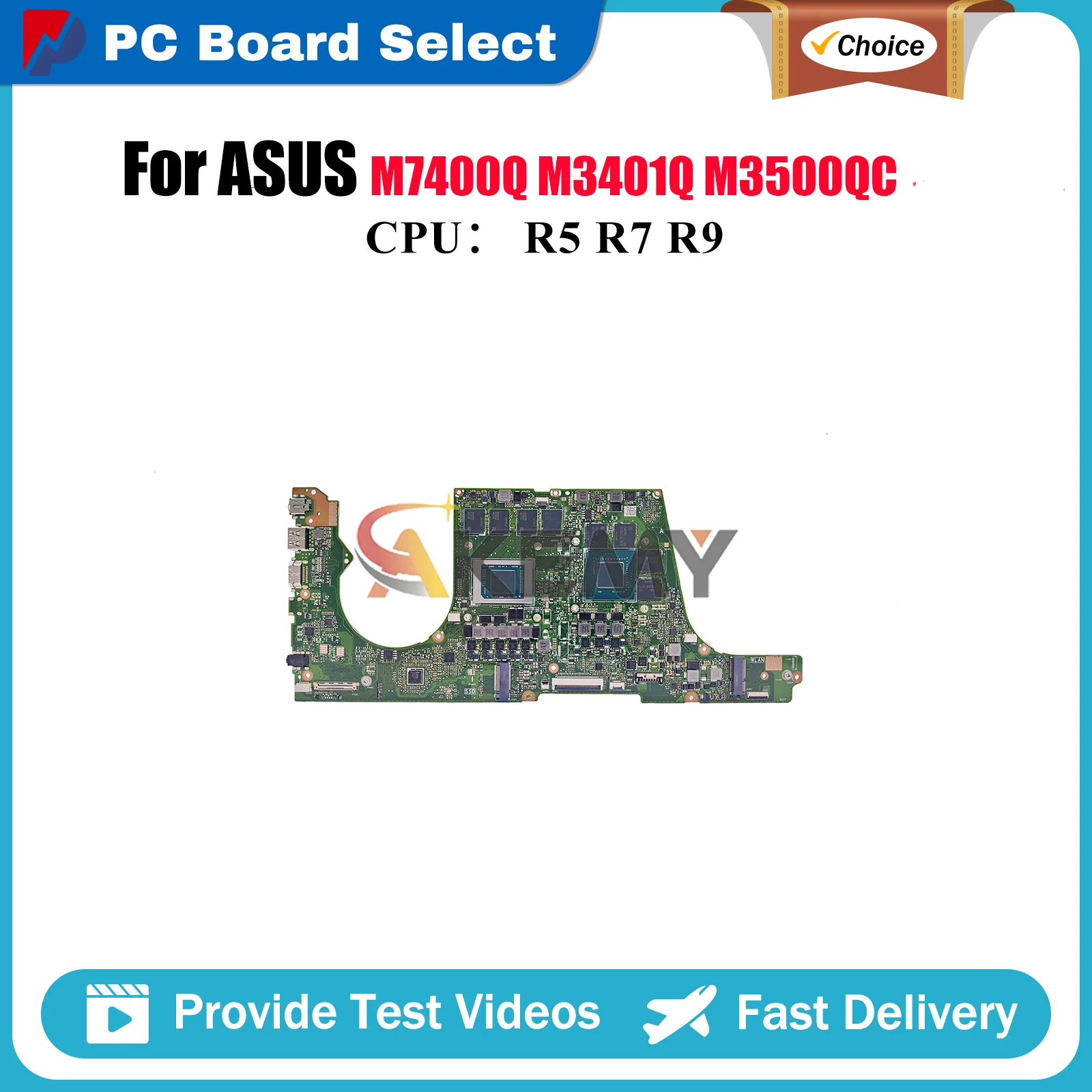 

M3500QC Laptop Motherboard For ASUS VivoBook M3500Q M7600Q D3500Q M3400QE M7400Q M3400Q M3400QC M3401Q Mainboard W/ R5 R7 R9 CPU