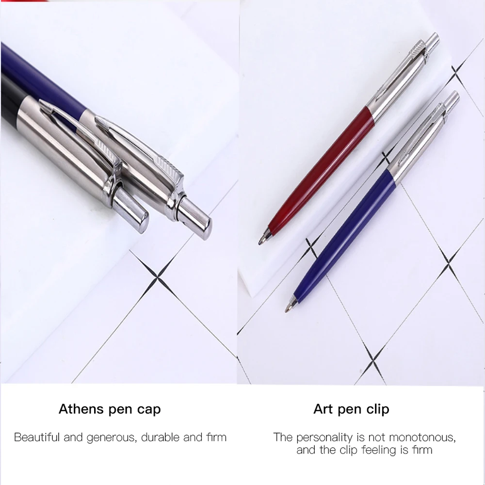 1/5PCS Signature Pen Luxury Qualitymetal Portable New Pen Bounce Pen T-wave Ball Point Metal Ballpoint Pen