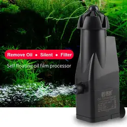 Aquarium Surface Oil Skimmer Filter Mini Auto Fish Tank Remove Oil Film Tool 220V Aquarium