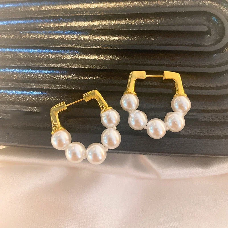 

Горячие европейские модельерские серьги с жемчугом, женские роскошные ювелирные изделия, бутик, подарок, модный