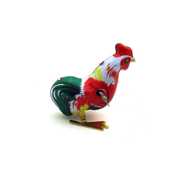 MS205 Iron Rooster Nostalgic Retro Pure Handmade Iron Rooster Jumping Chicken 80 Post-iron Toy Collection