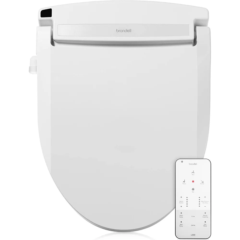 Smart Toilet Bidet Seat,, Touch Remote, Warm Air Dryer, Strong Wash Mode, Stainless-Steel Nozzle, Bidet Toilet