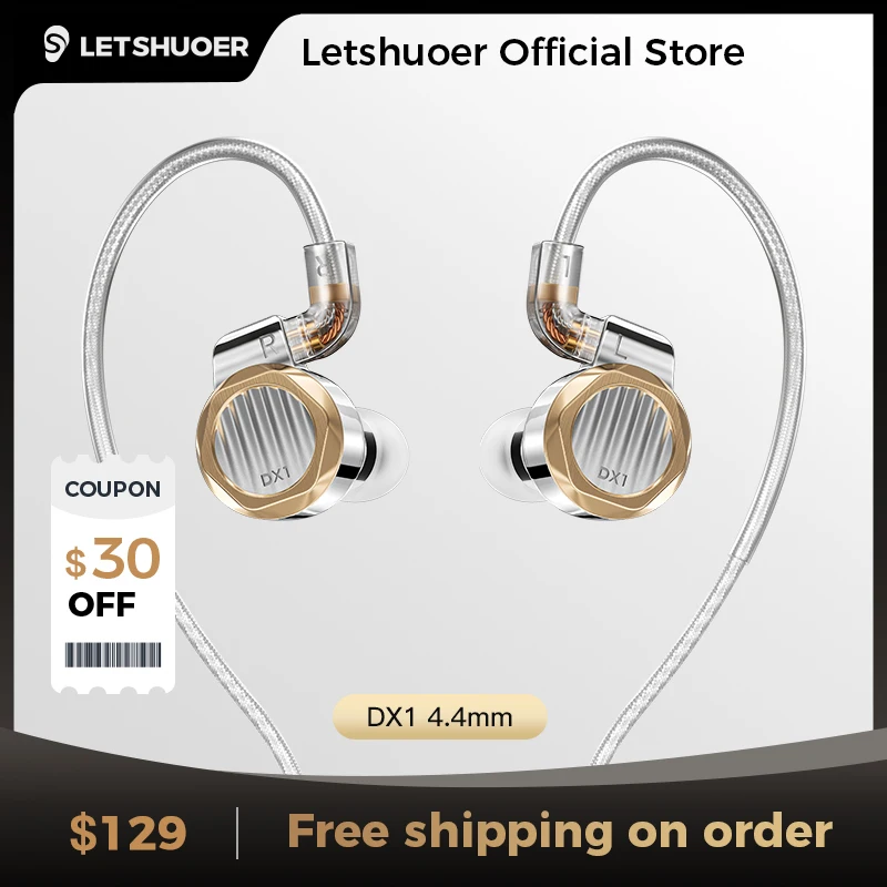 LETSHUOER DX1 11mm Dynamic Driver HiFi In-Ear Monitor Earphones