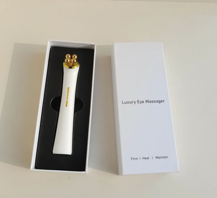 

2Pcs New Mini Portable EMS Eye Lift Massager Skin Care Device Vibrating Red Light Eye Lift Stick Eye Wrinkle Massager