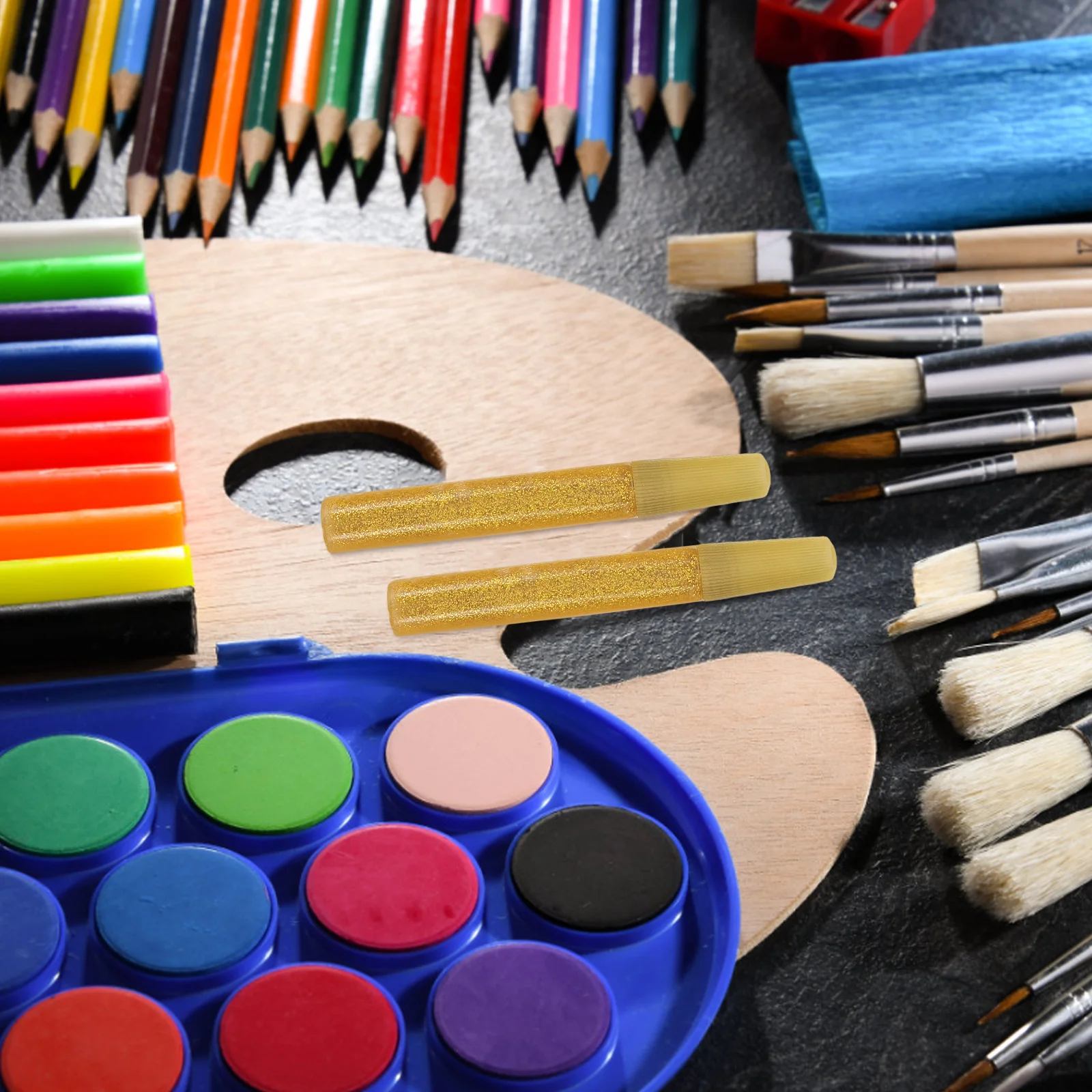 

50 шт., клейкие ручки с золотым порошком, блестящие блестящие принадлежности для рукоделия для детей, раскраски «сделай сам», рисование, письменные проекты, цветные клеевые палочки