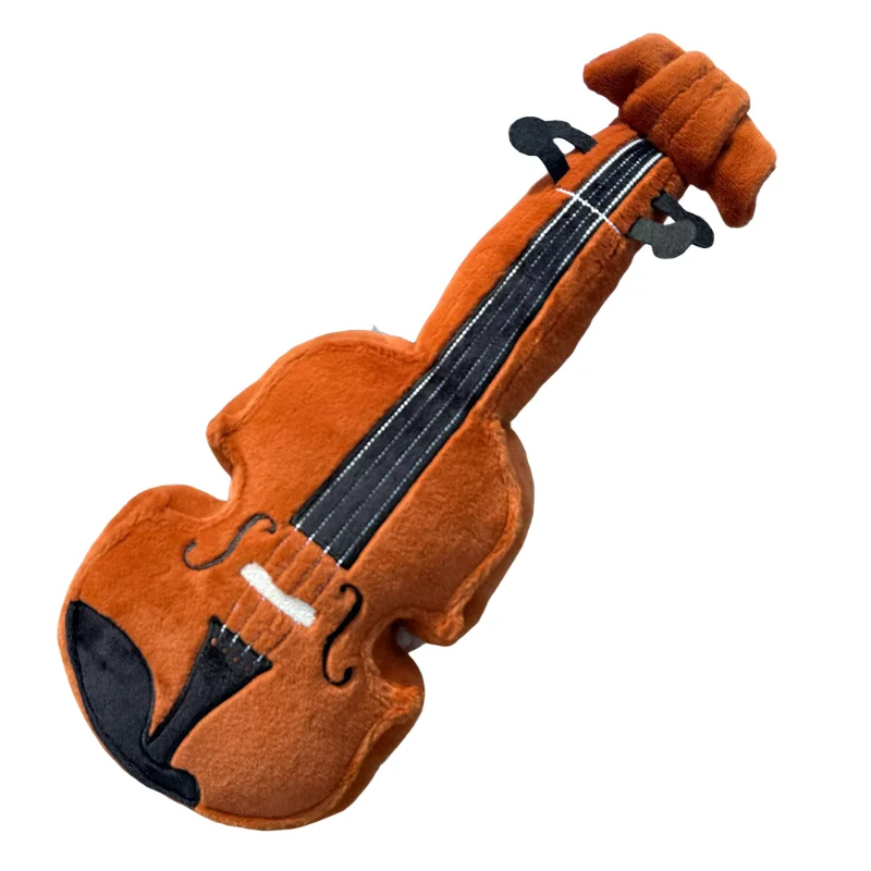 Jouets en peluche de violon de dessin animé 45cm, poupée de violon réaliste en coton, accessoires de prise de Photo Kawaii, décoration de la maison, cadeau pour enfants