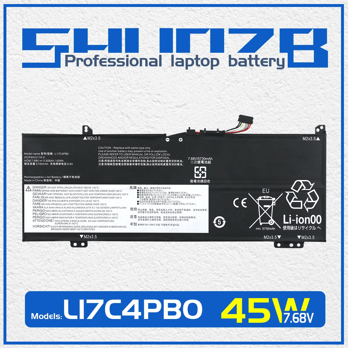

SHUOZB L17C4PB0 Аккумулятор для ноутбука Lenovo Xiaoxin Air 14ARR 14IKBR 15IKBR 15ARR Ideapad 530s-14IKB 530s-15IKB L17C4PB2 L17M4PB0
