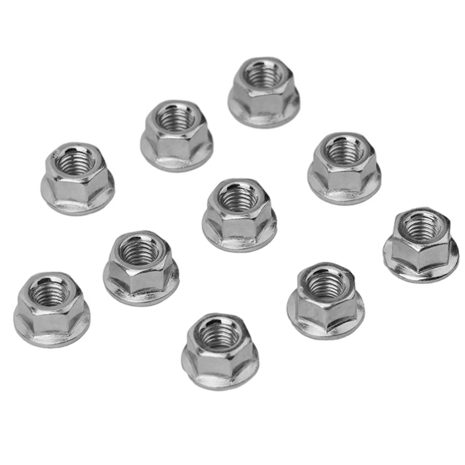 M8 Bar Nuts Replaces Useful 10pcs Beautiful Brand New High Quality Hot Sale Metal Parts Popular Portable Silver