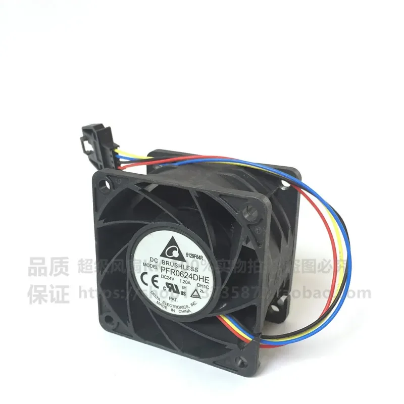 for PFR0624DHE 6038 24V 6CM 4 Wire High Speed Cooling Fan for Inverter