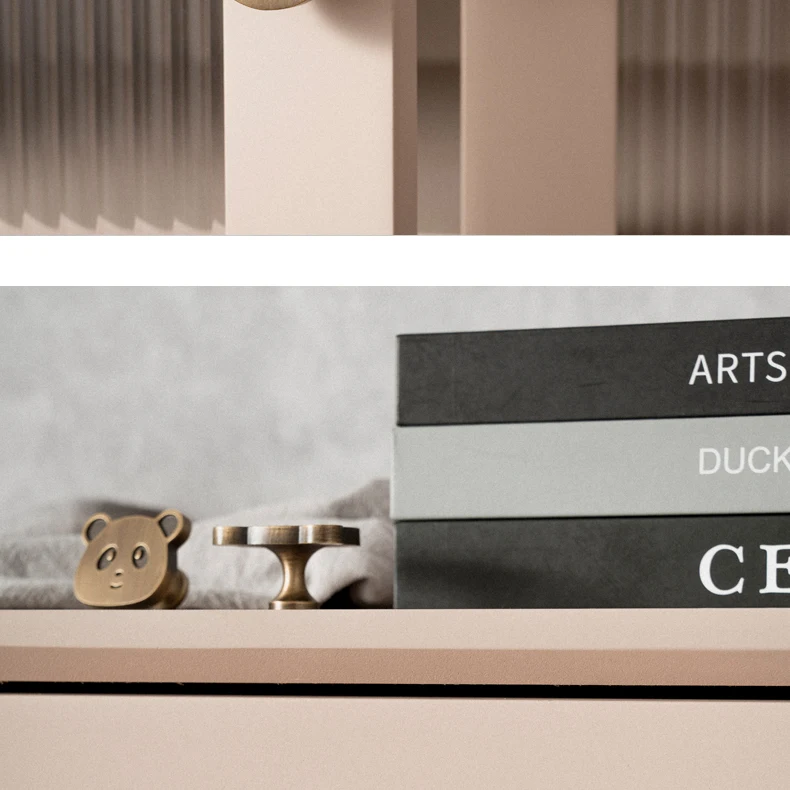 Panda furniture knob in antique brass — product image 10