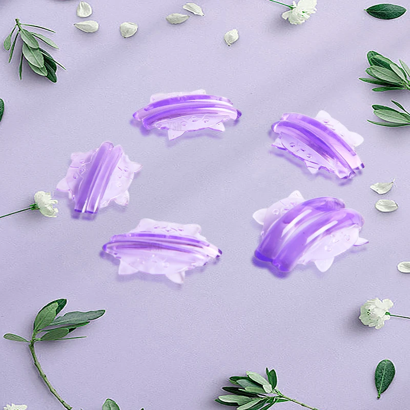 5 أزواج C حليقة سيليكون رمش بيرم منصات لزجة جلدة قضيب درع رفع ثلاثية الأبعاد رمش بكرة الشعر اكسسوارات ماكياج أداة #3