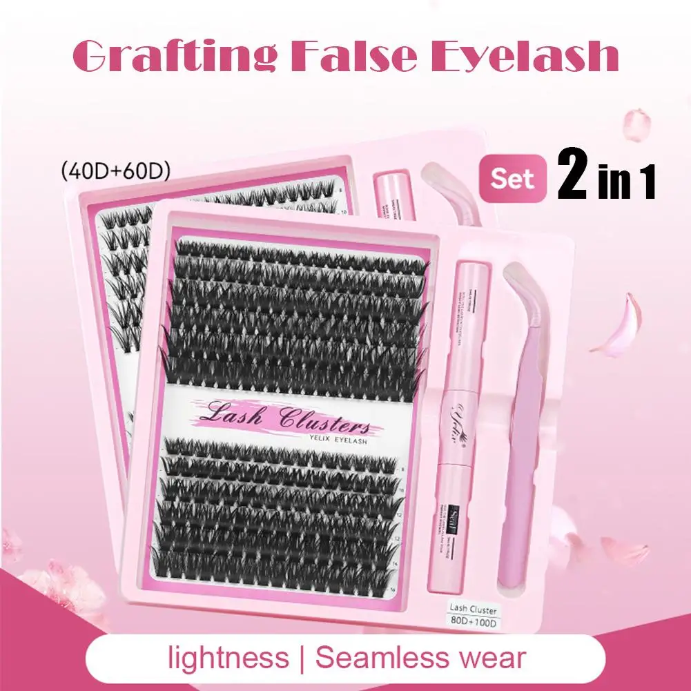 DIY Lash Extension Kit High Capacity Individual Lashes With Lash Extension Tray And Mixed Tweezers O5R2