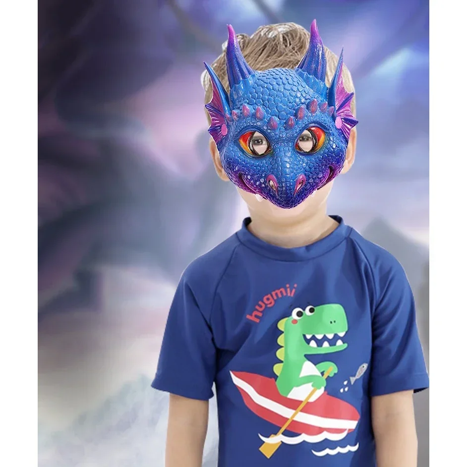 

Новая маска на Хэллоуин, карнавальная детская маска дракона, детский фестиваль, реквизит для выступлений, косплей, маски животных