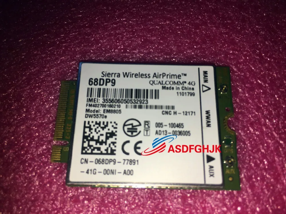 Original 68dp9 068dp9 CN-068DP9 FOR dell VENUE 11 PRO 5130 7130 7140 em8805 dw5570e wwan hspa ngff 4g CARD 100% Perfect Work