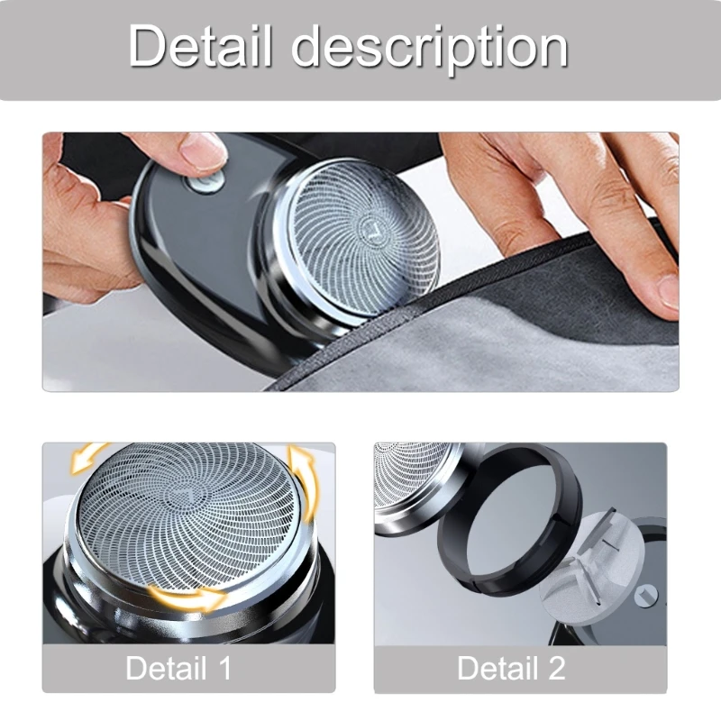 Travel Friendly Shaver For Men Quick Business Trip Shaver Precise Shaving USB Rechargeable Shaver