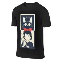 T-shirt da uomo, Cute Kiki cat Delivery Service magliette a maniche corte sport ragazzi girocollo Tees vestiti grafica nera Y2K