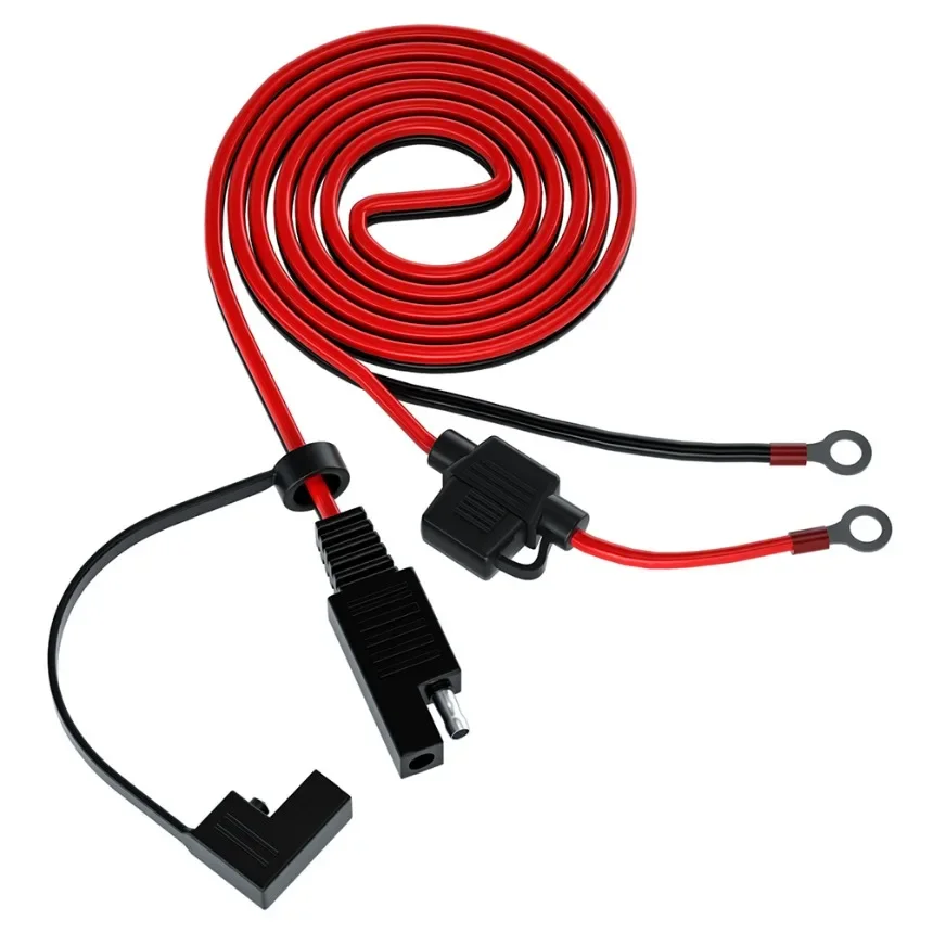 Waterproof OT Terminal Cable 1.4m Quick Disconnect Wire Harness Motorcycles Battery Charger SAE Connector Socket Cable with Fuse