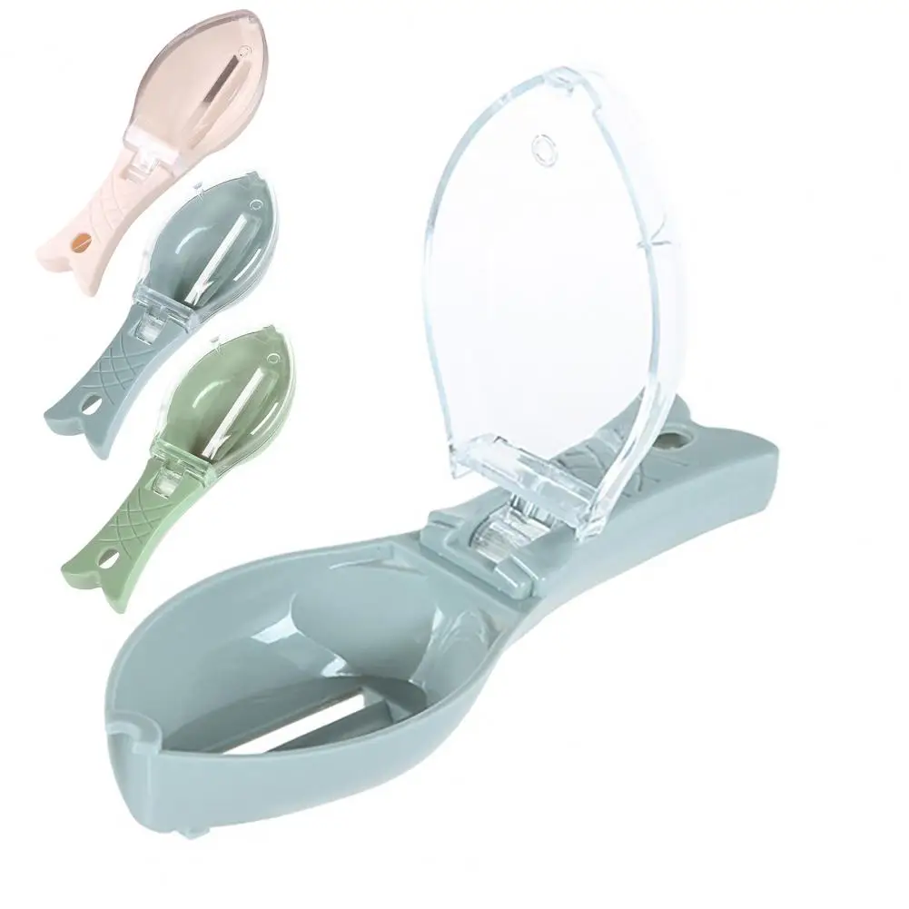 3Pcs Manual Fish Scale Scraper With Lid Fish Scale Removal Manual Seafood Scaling Tool Home Kitchen Essential 물고기 스케일 스크레이퍼