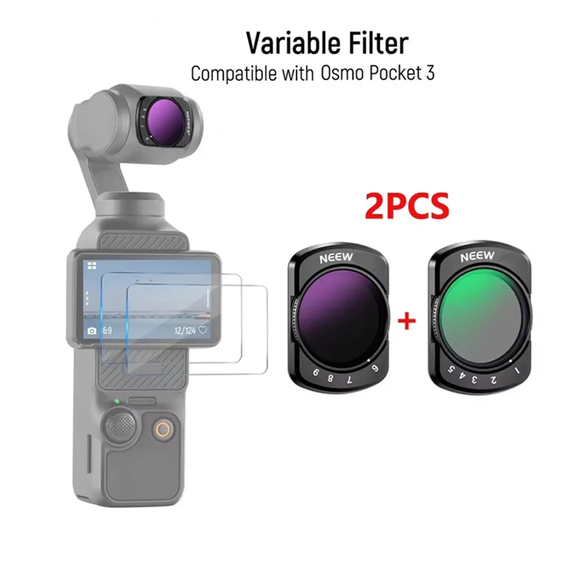 JABS-Magnetic 1-5 6-9 Limited Stops Регулируемый ND-фильтр-переменный фильтр для DJI Osmo Pocket 3, водонепроницаемый/защита от царапин