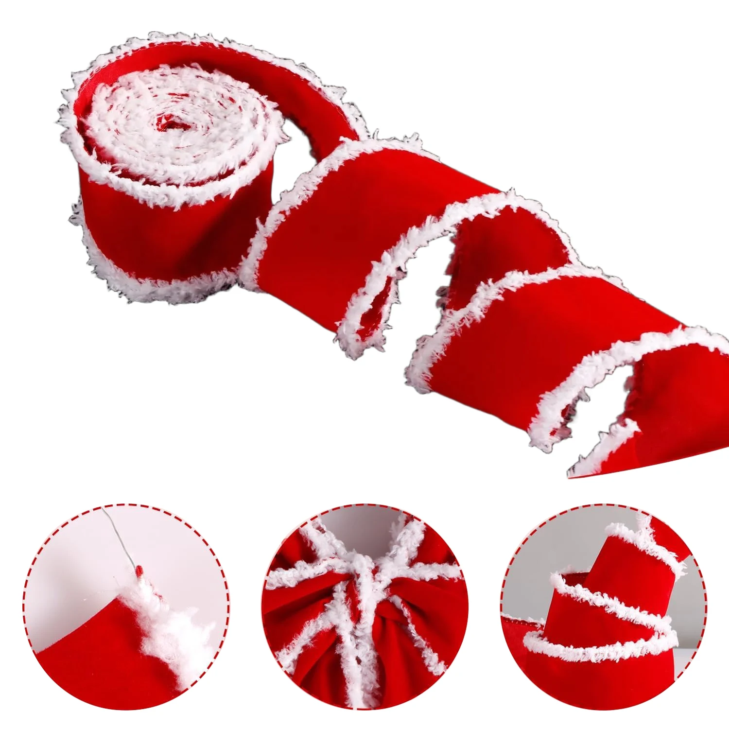 

Christmas Red White Ribbon 10/5/2/1m For DIY Crafts Material Xmas Tree Decorations Bows Merry Christmas Presents Wrapping Ribbon
