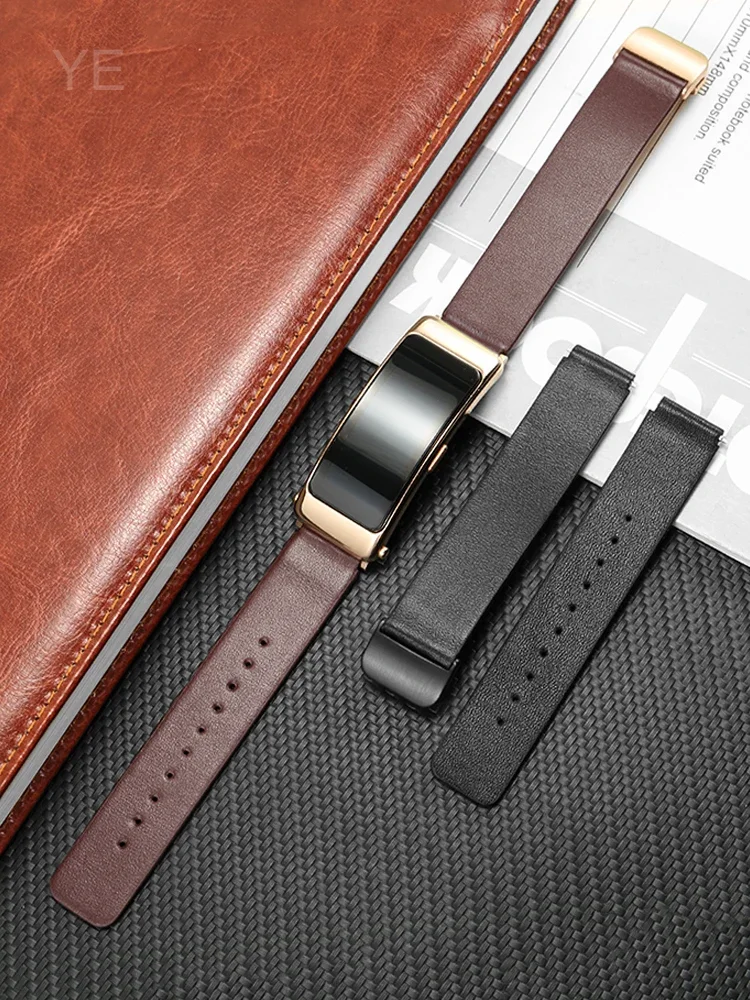 

Ремешки для часов из натуральной яловой кожи высшего качества для Huawei B3 B5 B6 B7, интеллектуальный браслет, спортивный деловой ремешок для часов с защитой от пота