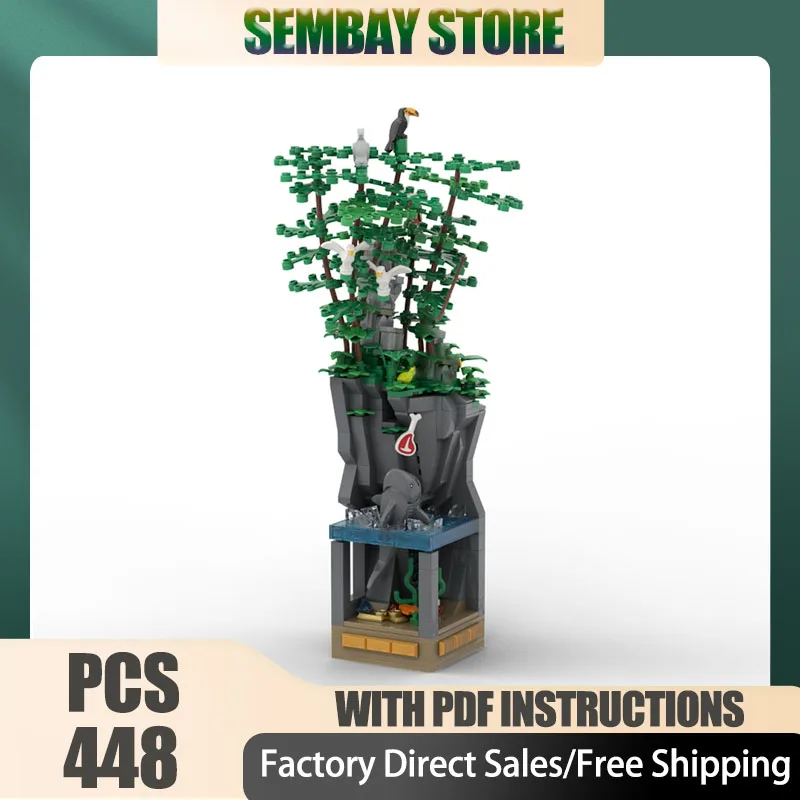 Modèle de Forteresse Pirate Moc, brique de Construction modulaire, requin sauté affamé, blocs technologiques, jouet de noël à monter soi-même, cadeau de Construction