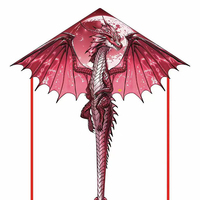 1 Piece Fly Kites Outdoor Toy 1.4M Large Dragon Kite For Kids And Adults Huge Pterosaur Kite Come Tail Easy To