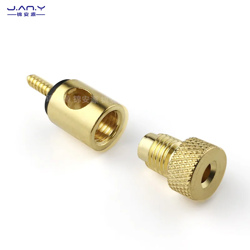 Bloque de terminales roscado Chapado en cobre, conector banana, amplificador de audio hifi, altavoz, bloque de terminales sin soldadura, 4mm