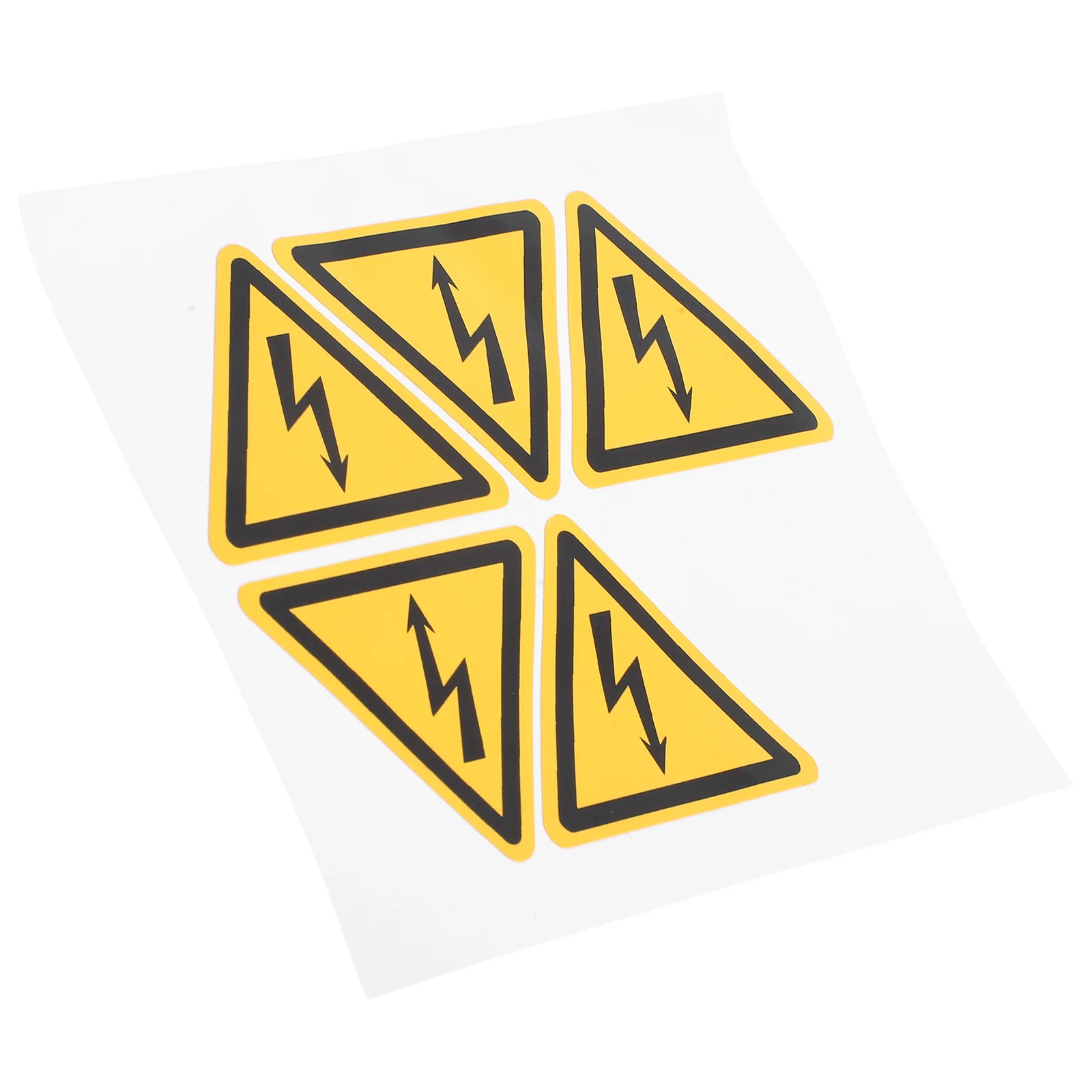 5Pcs Electrical Shock Warning Signs Durable PVC High Voltage Sign for Warning Safety Caution Stickers Electrical Panel Labels