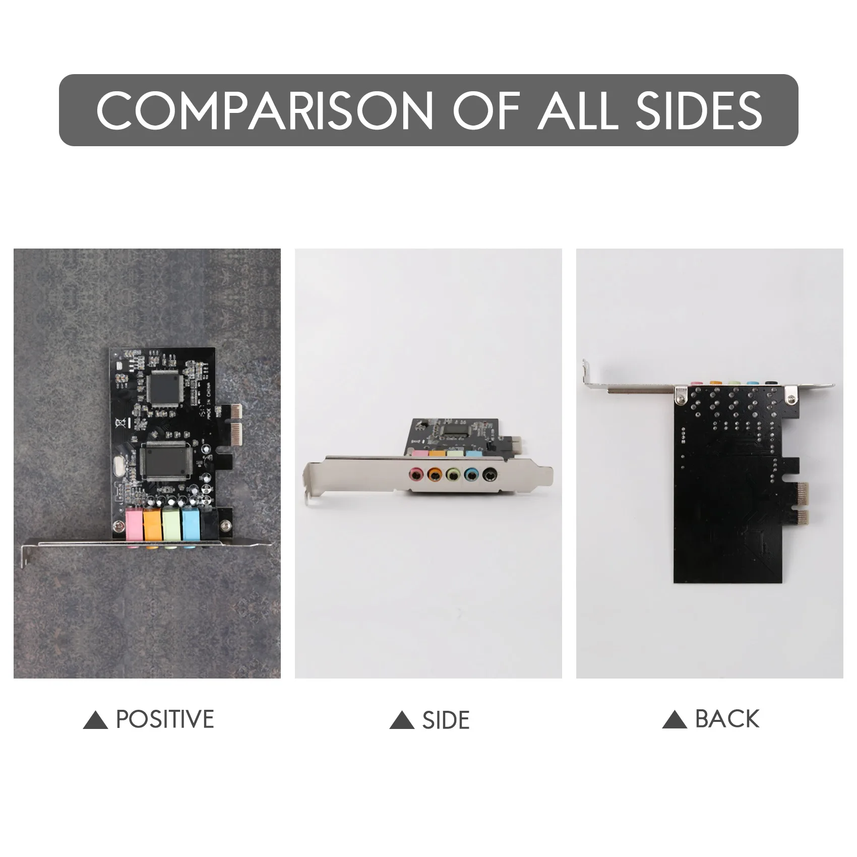 PCIe kartu suara 5.1, kartu Audio 3D Surround PCI Express untuk PC dengan kinerja suara langsung tinggi & braket profil rendah