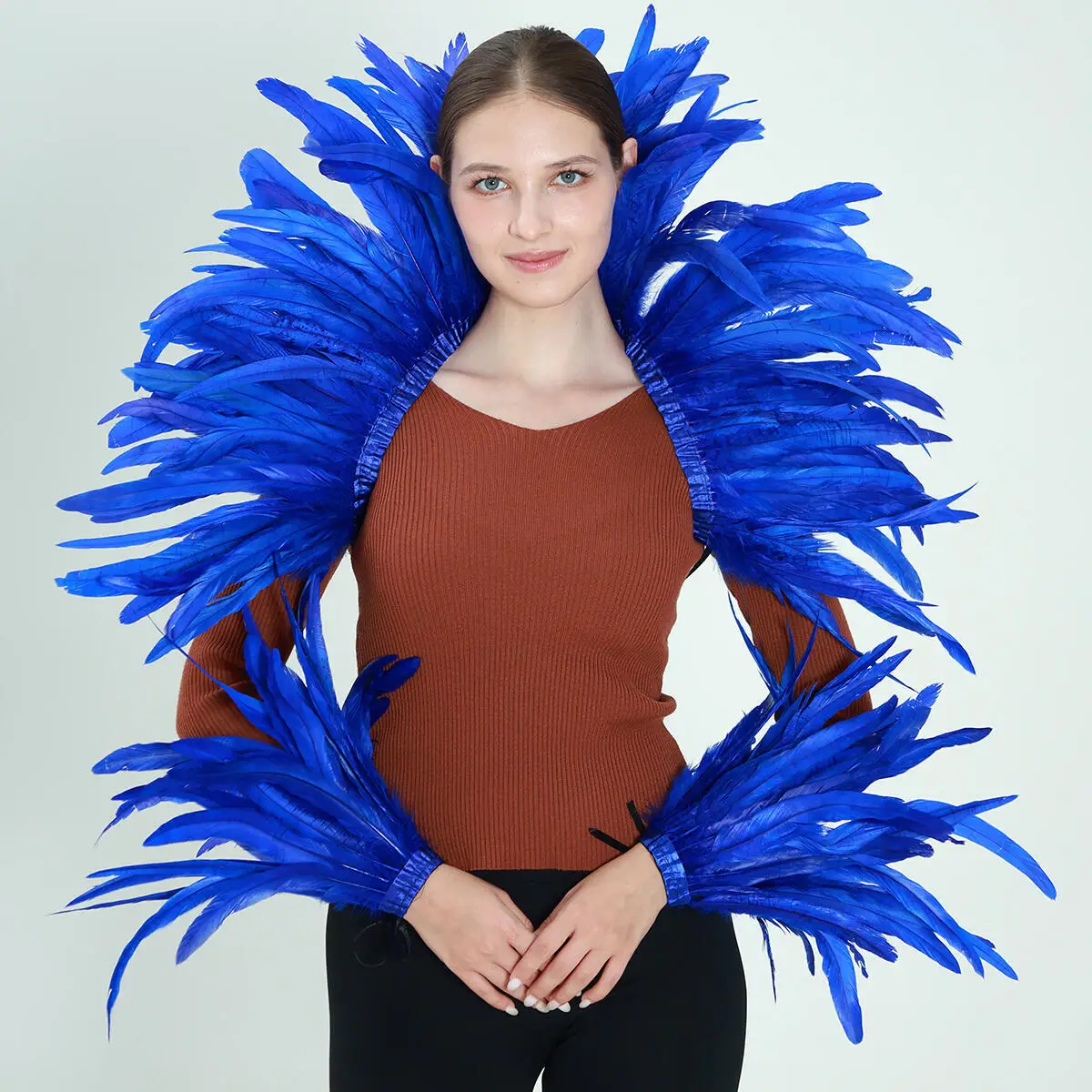 شال ريش أنيق للهالوين للنساء فاسق كوسبلاي للحفلات التنكرية على طراز كرنفال ملحق للرقص للفتيات #4