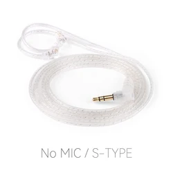 QKZ A2 Wired Earphones KZ Cable Upgraded Silver Plated With Microphone Headphone Cables In Ear Monitor Original Headset