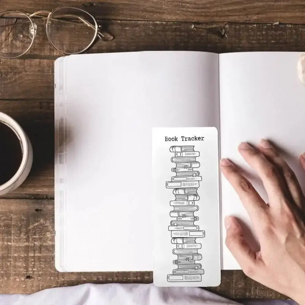 Creative Book Tracker Bookmark Paper Reading Log Library Card Bookmark Reading Marker Tracker Book Accessories