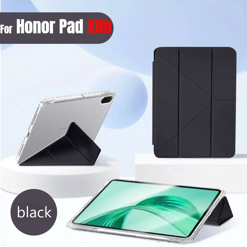 

Foldable Acrylic Clear Hard Case for Honor Pad X8b 2026 NDL2-W09 X8b LTE 11 inch with Pencil Holder