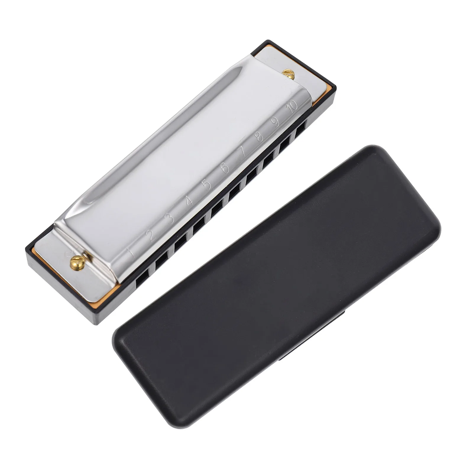 

Harmonica Creative Instrument with Key of G Musical Metal Resin Practical Blues Harmonicas 10-hole 20 Tones