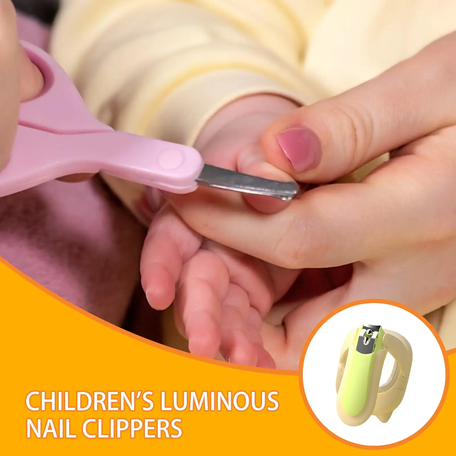 Nail Cutter For Baby Electric LED Light Children Nail Clippers With 25X Magnify Automatic Safety Scissors Grooming Tool For Home