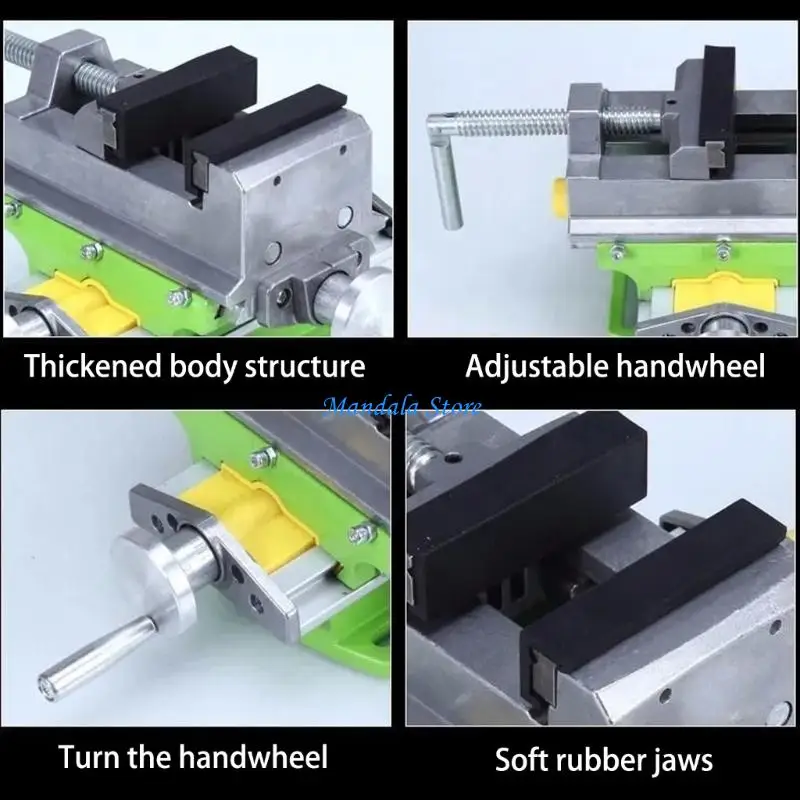 U2JC 작업장 효율성을 위한 이중 스케일 제어 및 90° 각도 조절 기능을 갖춘 경량 알루미늄 회전 베이스 드릴링 정밀 바이스