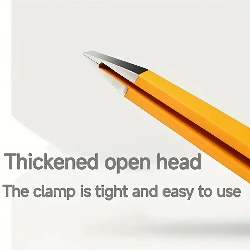 ‌ Pinça inclinada – depenador de cabelo em aço inoxidável para sobrancelhas, cílios e rosto |   Estojo de viagem incluído