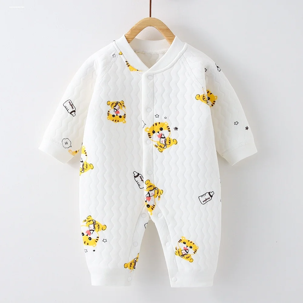 

Autumn Winter Thin Baby Rer Suit 324 Months Baby Closed Crotch Overalls Outing Cling Suit Baby Clothing Low Waist