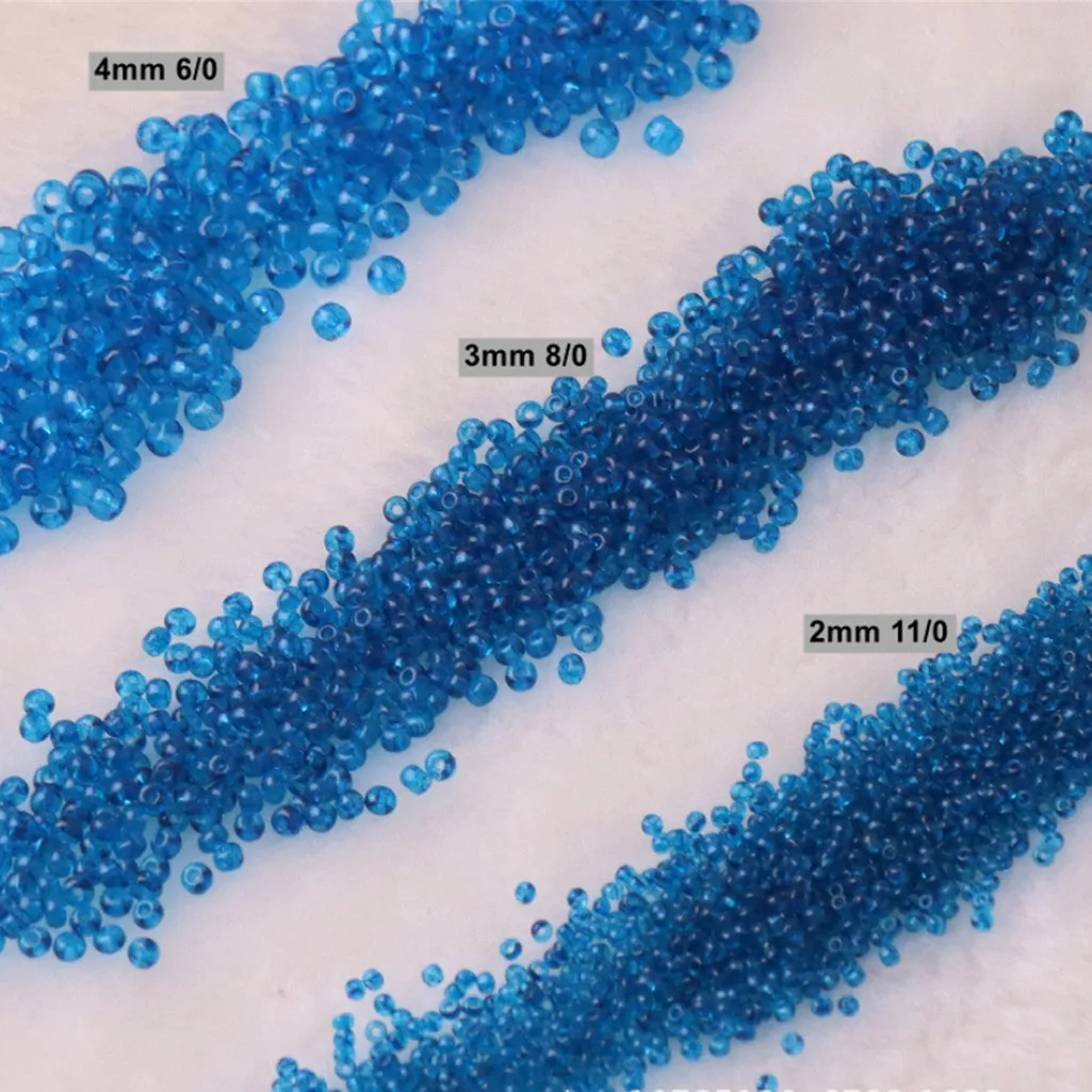 Uniform 2/3/4mm Oling Transparent Glass Seedbeads Colorful Czech Round Spacer Beads For DIY Jewelry Bracelet Making Accessories