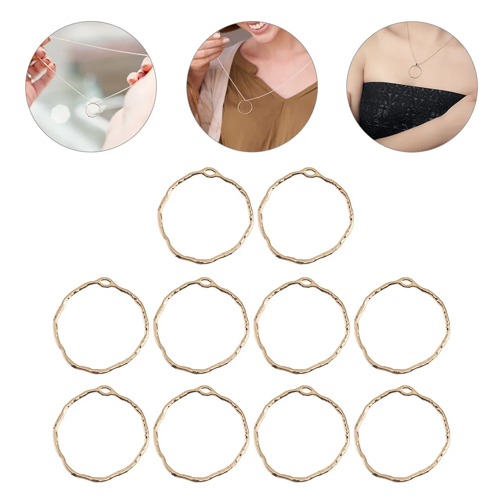 

10 Pcs Alloy Jewelry Making Accessories Open Bezels Charms Crafting Materials DIY Supplies Pendant Parts For Bracelets Necklaces