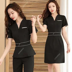 Ästhetische Uniform Sommer Kurzarm Schönheit Salon Anzug frauen Spa Kosmetikerin Kleidung Hotel Massage Arbeitskleidung Koreanische Overalls