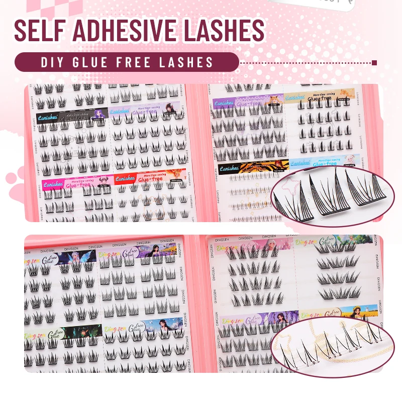DINGSEN 1 Set Premium Kleberfreie Manga-Wimpern, Weiche, Flauschige Einzelwimpern für DIY Natürliche Wimpernverlängerung – Detail 3