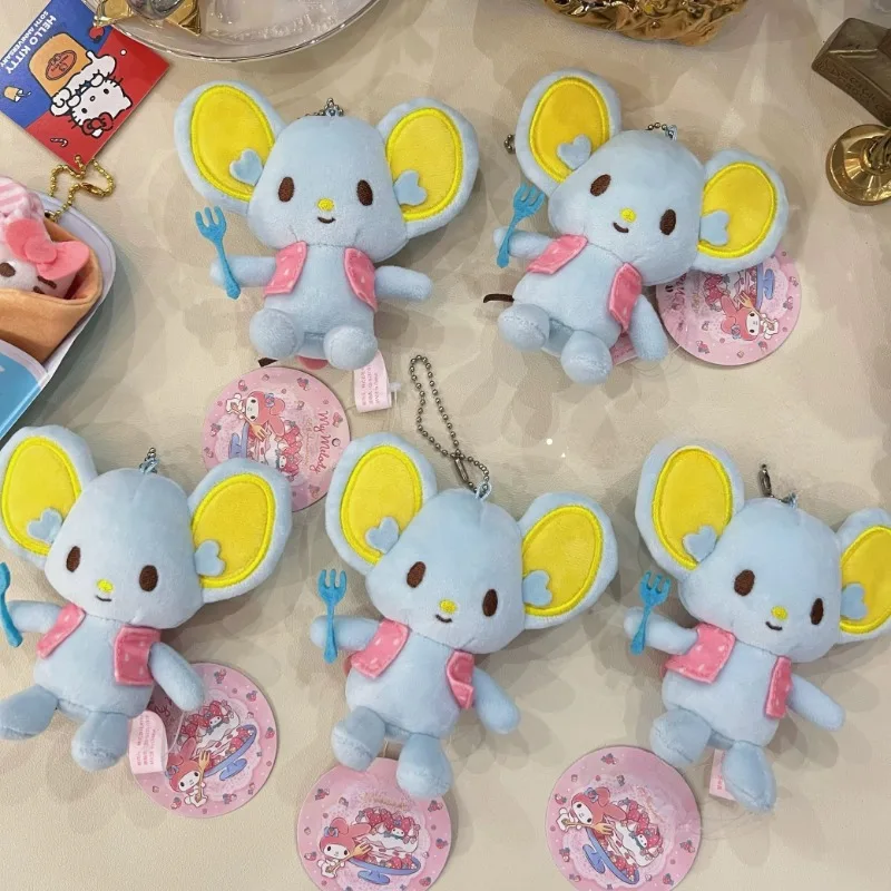 새로운 마이멜로디 가장 친한 친구 포크 플란드르 마우스 마이 스위트 피아노 봉제인형 열쇠고리 가방 펜던트 가방 액세서리 생일 선물