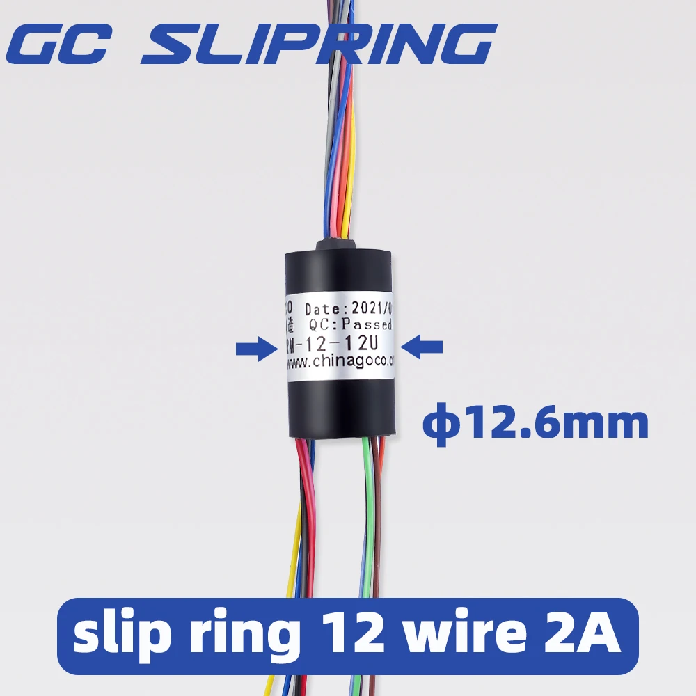 Slip Ring 12rings2A conductive ring, brush rotating connector, collector ring, carbon brush, sliding ring,  diameter